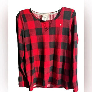 NWOT Lucky Brand Red and Black 2 piece Pajama set Size Medium